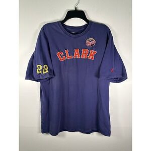FISLL T-Shirt Mens XL Indiana Fever Clark Applique 22 Team Graphic Patch Navy
